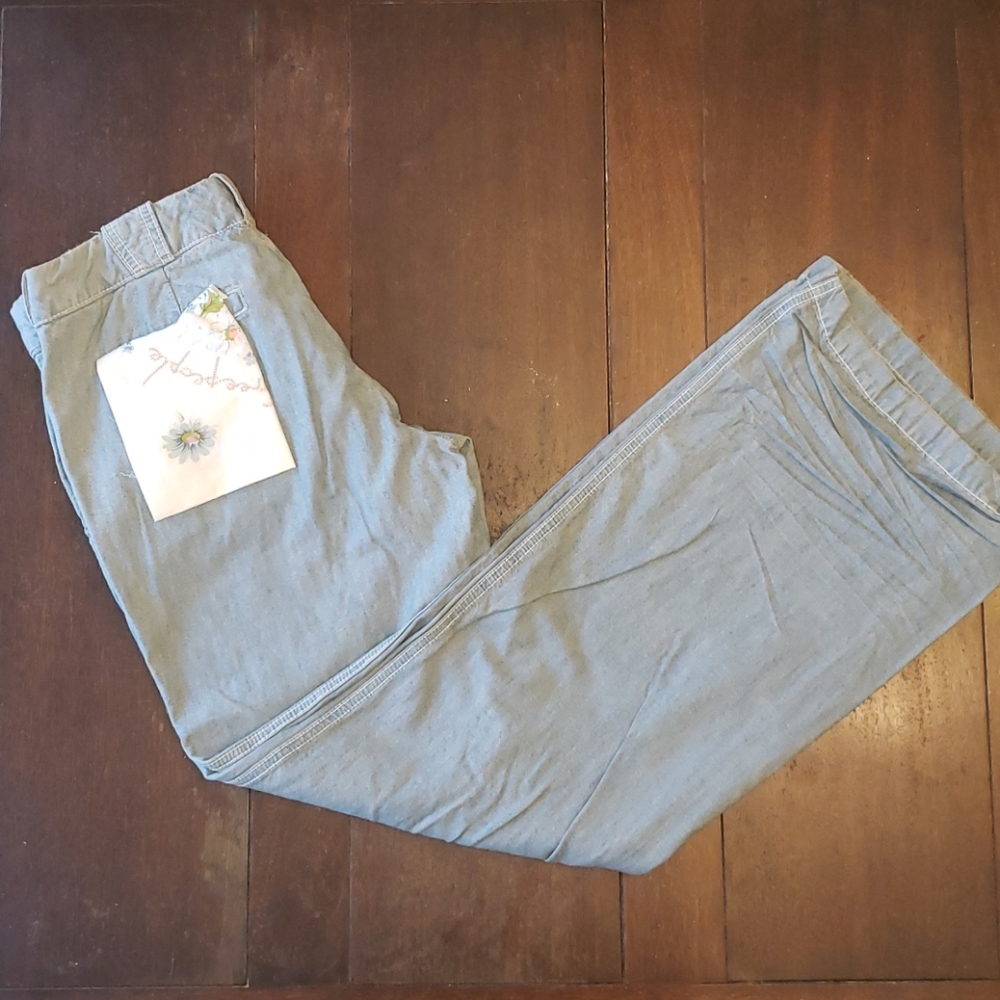 NWT Free People Wide Leg Jeans Sz 29 +Handkerchief